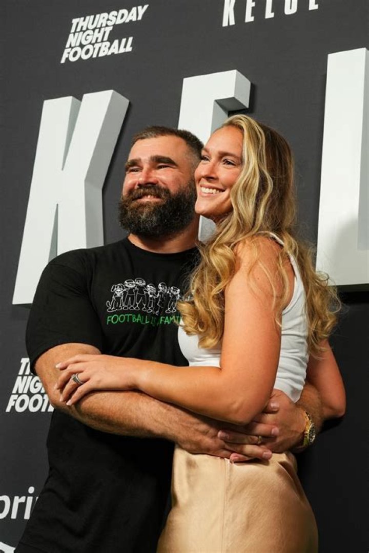 
Jason Kelce says his pregnant wife Kylie is bringing her OB-GYN to the Super Bowl because she is 38 weeks pregnant. 