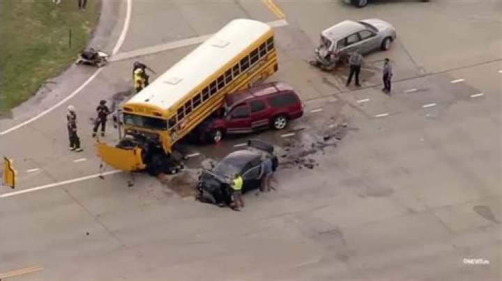 
Police Say 13-Year-Old Crashed Into School Bus After Stealing Parents’ Car 